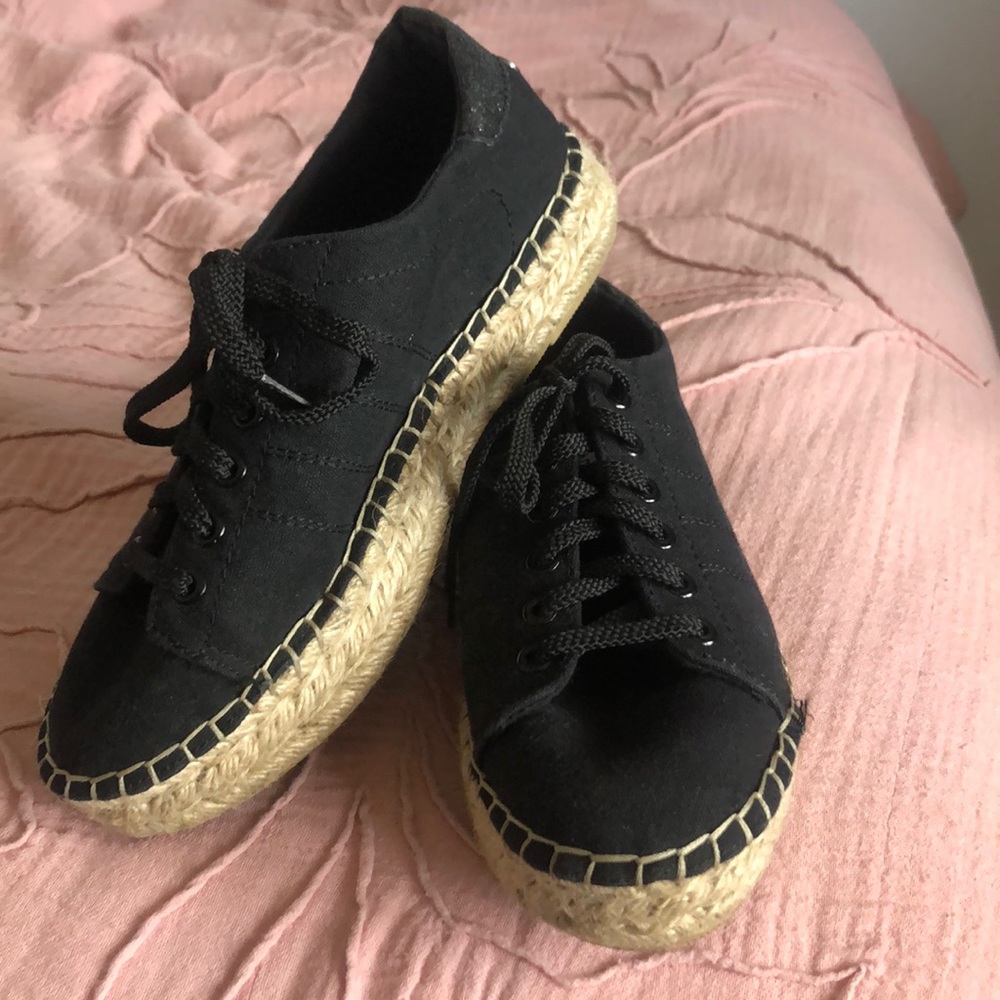 Steve Madden Black Espadrille Sneakers